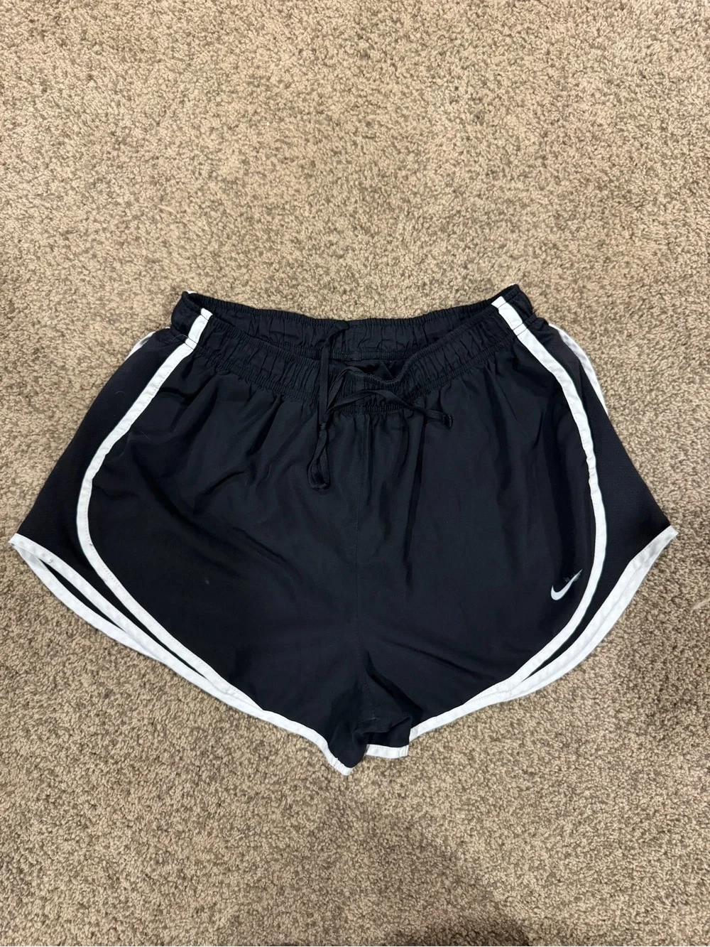 Bundle of 2 Track style active shorts with lining—Large—black